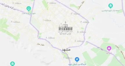 نمای کوچکی از نقشه مشهد